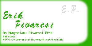 erik pivarcsi business card